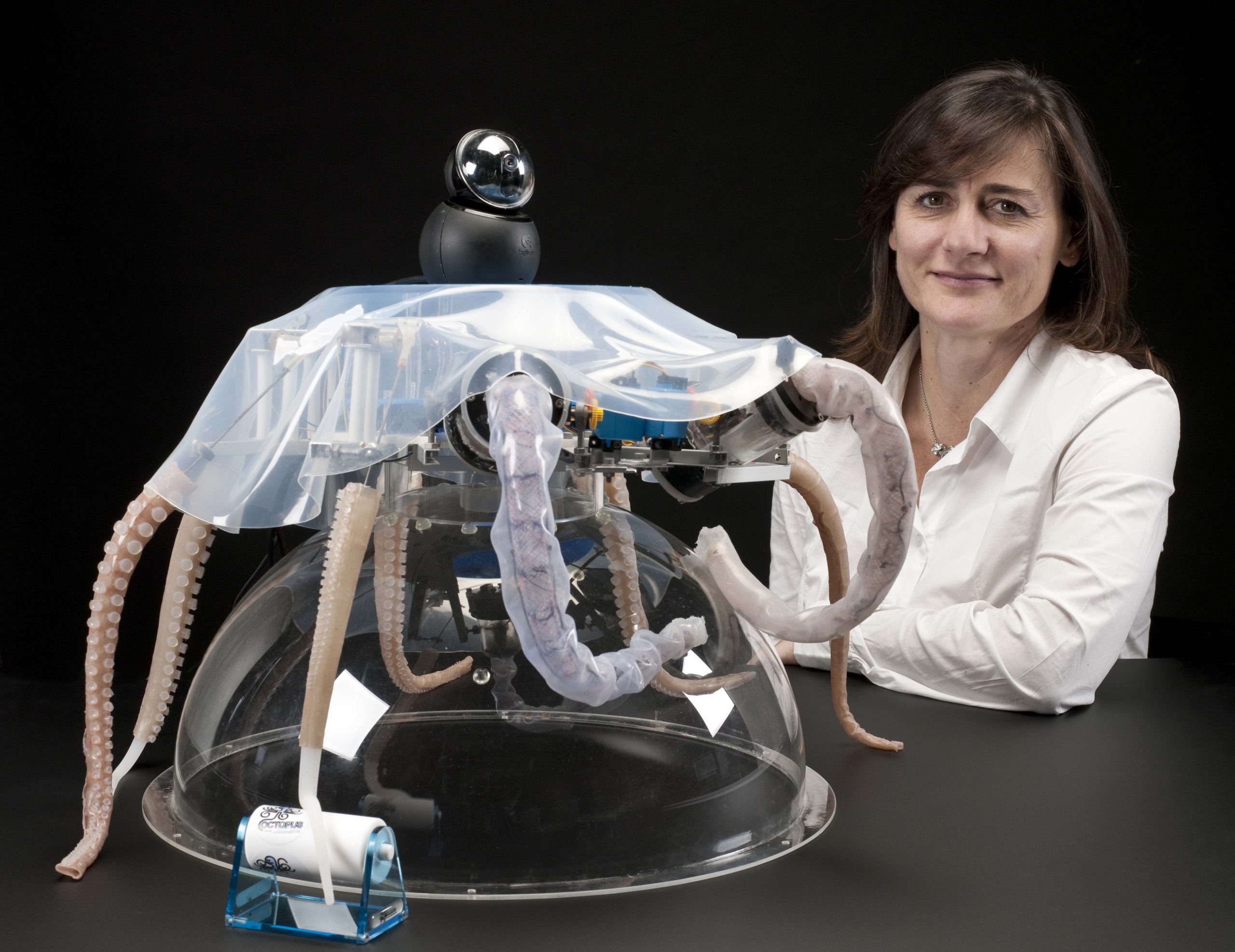 One of Prof Cecilia Laschi’s passions is studying how the octopus can help inspire more advanced and capable soft robots (Photo credit: Jennie Hills, The Science Museum, London)