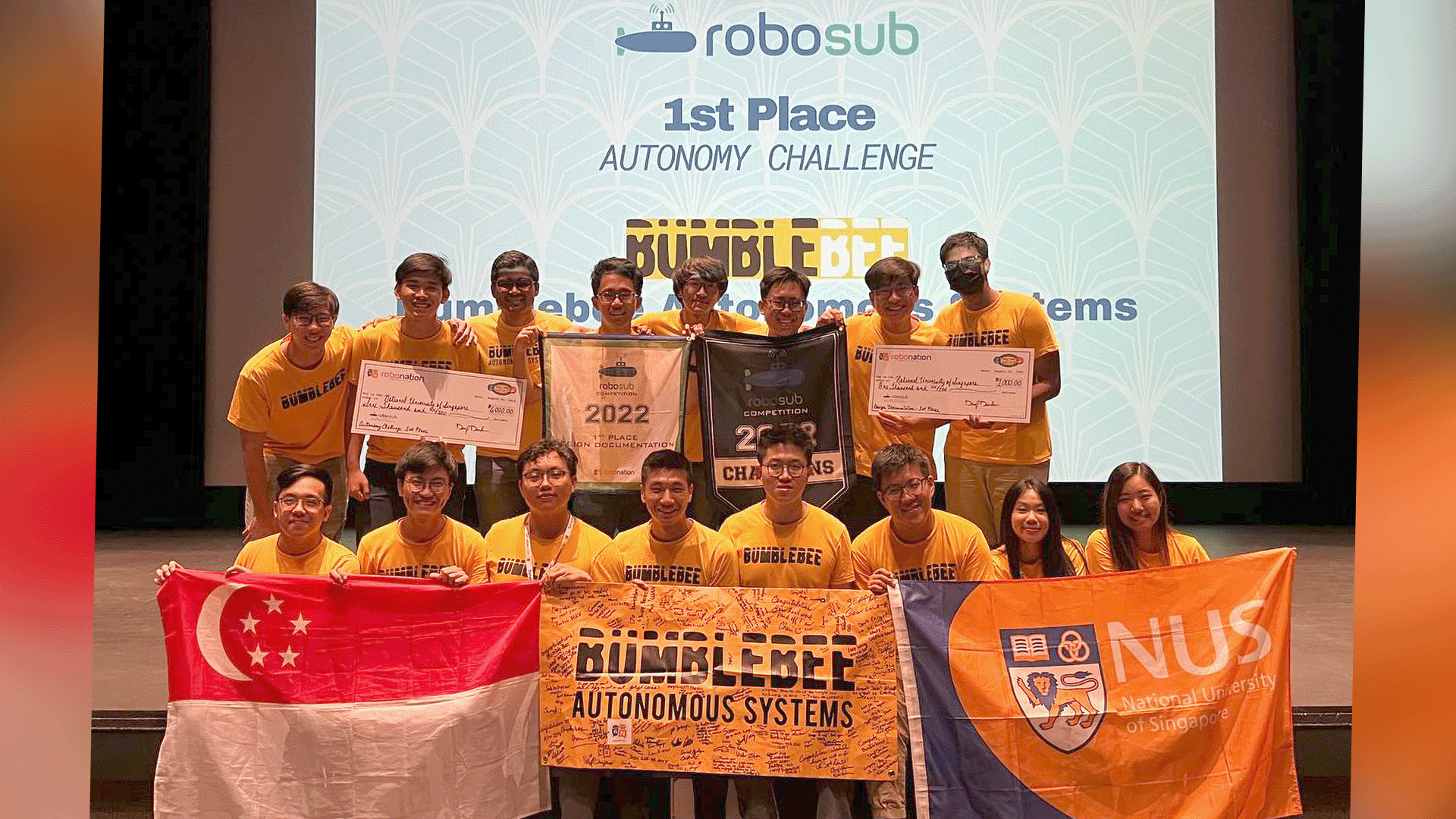 Going up against teams from the USA, Canada and India, among others, Team Bumblebee and their Bumblebee AUV 4.0 submarine came first in the autonomy challenge – the key event of the competition.