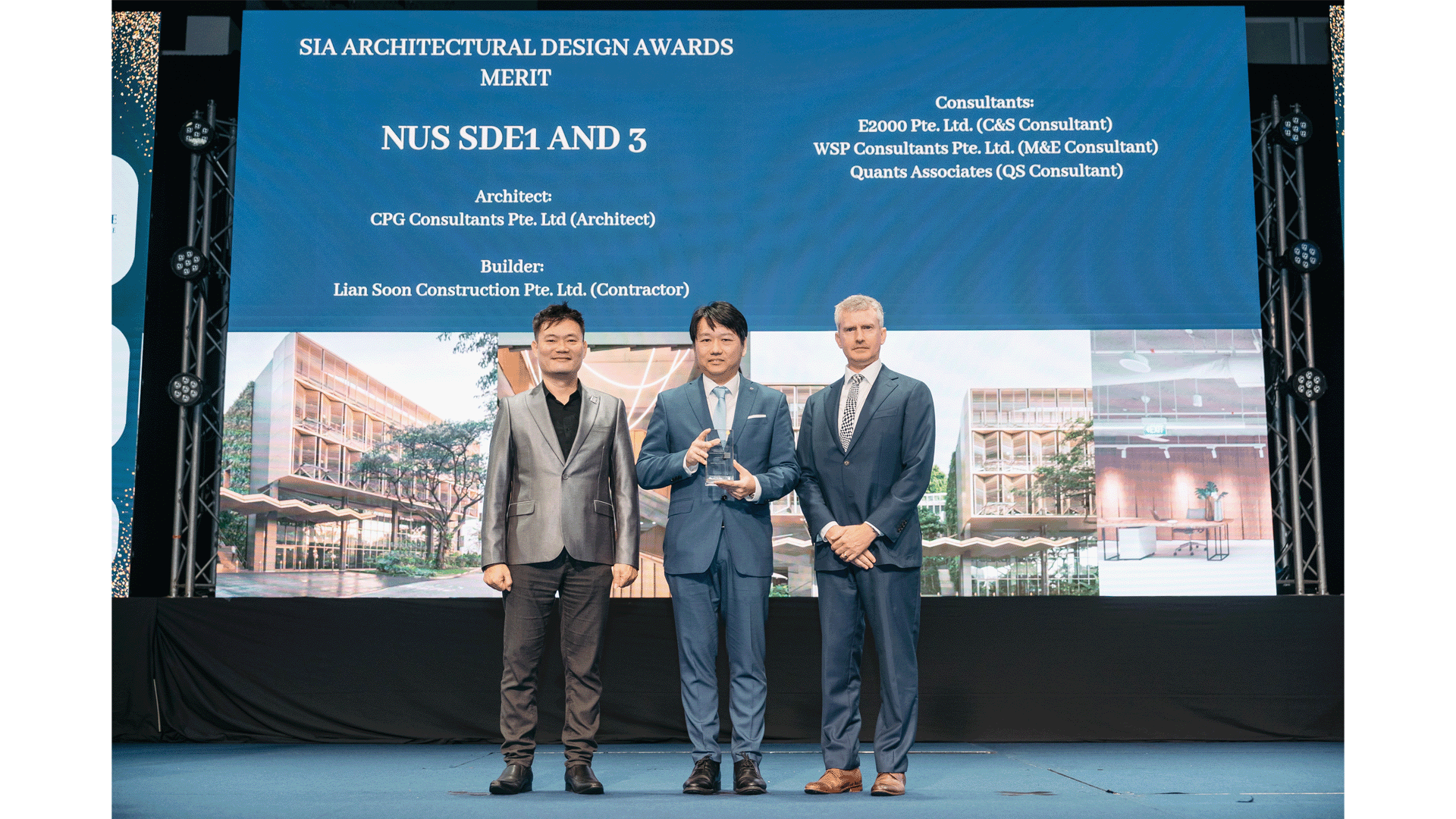 The award was presented to leaders of the project team at the SIA's annual dinner.