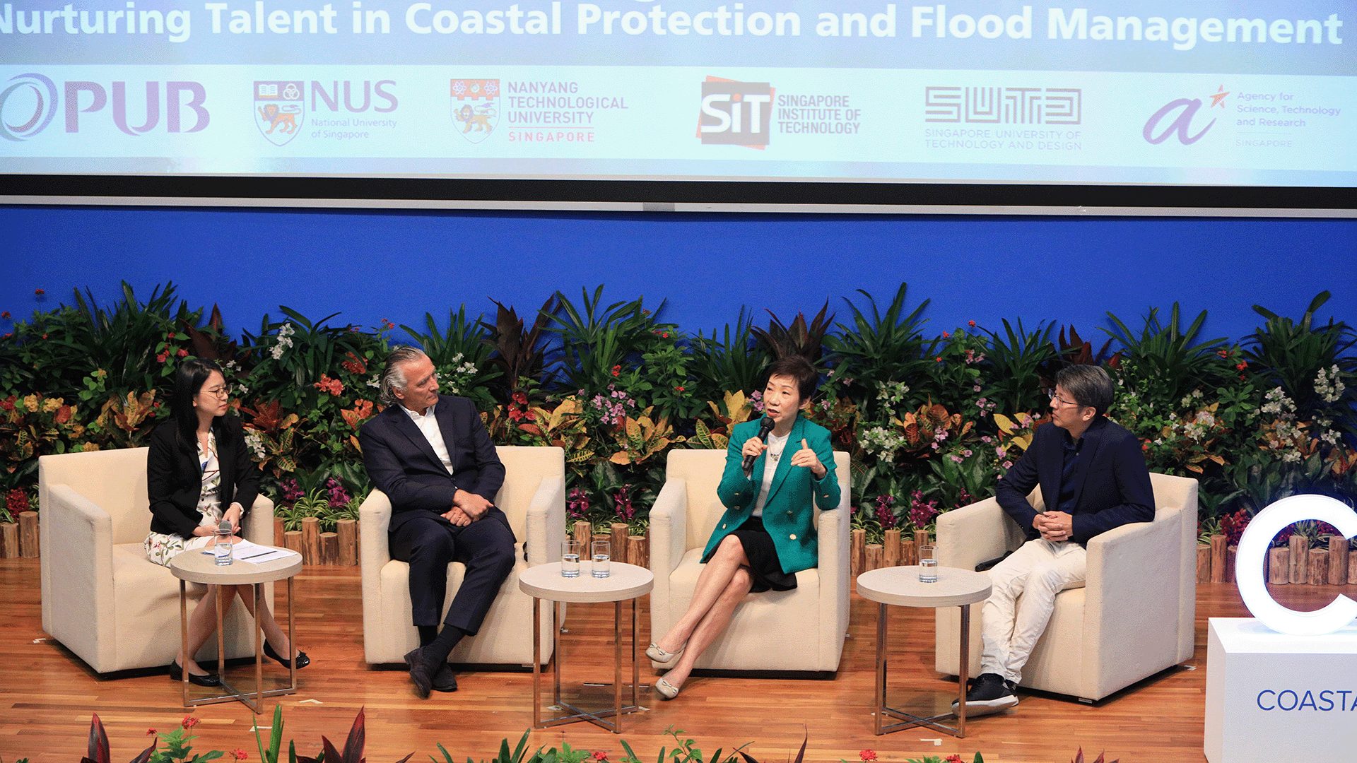Minister Grace Fu took part in a panel discussion  on innovative approaches to coastal protection and flood resilience.