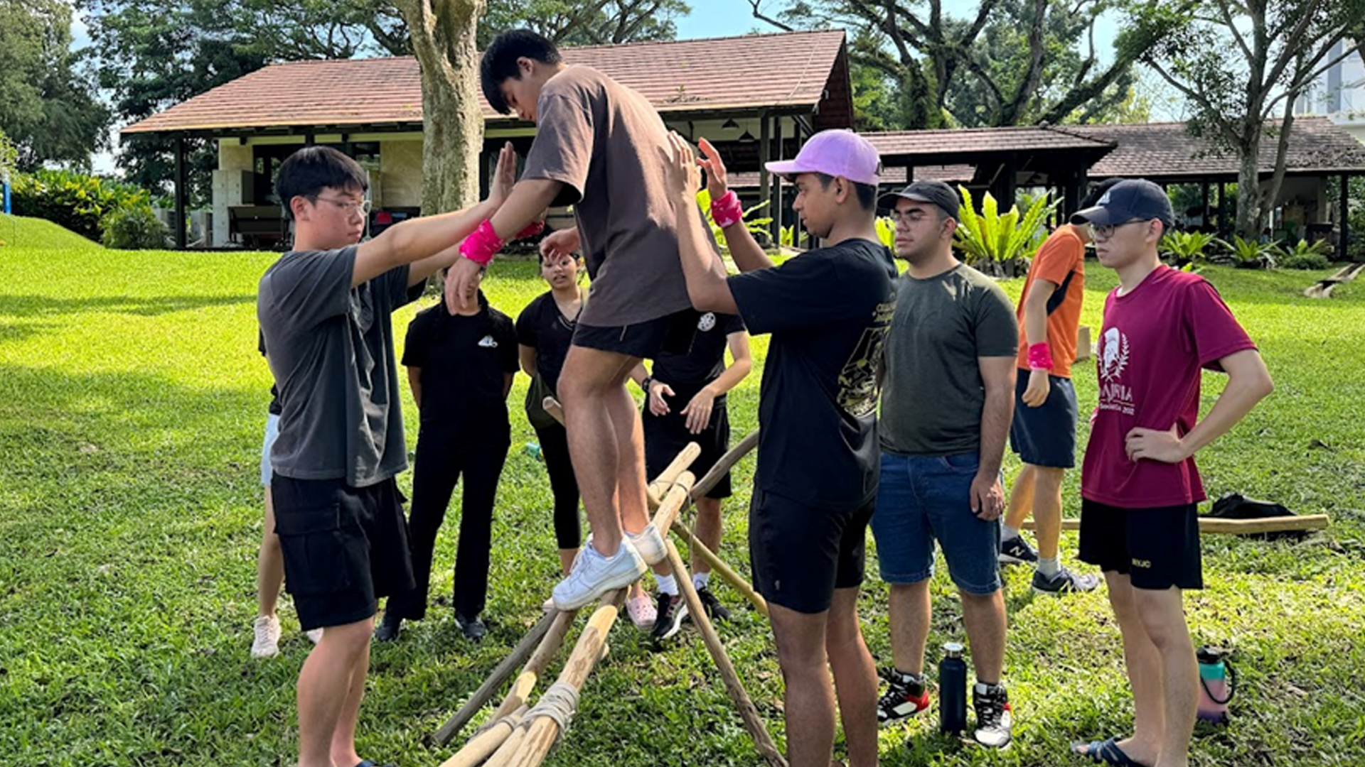 One of the team bonding activities during the iDP Leadership Camp @ CSC Loyang.