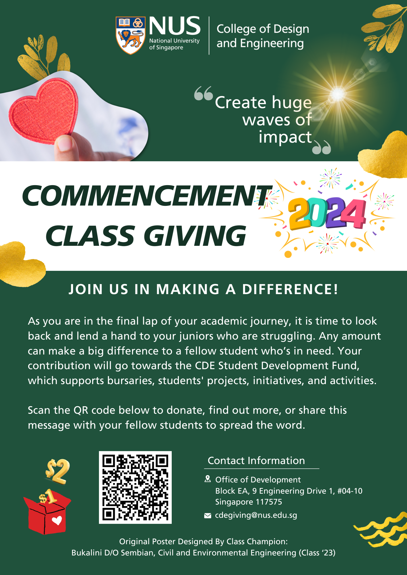 CDE Class Giving Poster