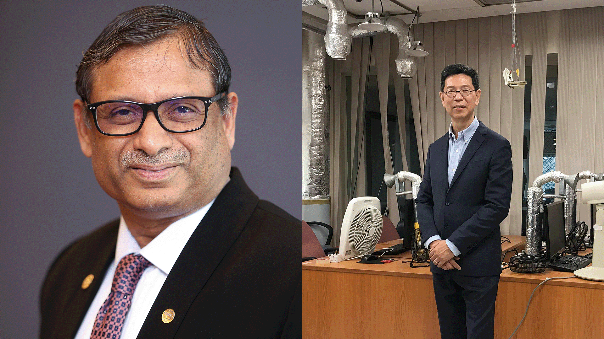Prof Chandra Sekhar (left) and Assoc Prof Tham Kwok Wai (right) joined over 40 global scientists in co-authoring the policy article.