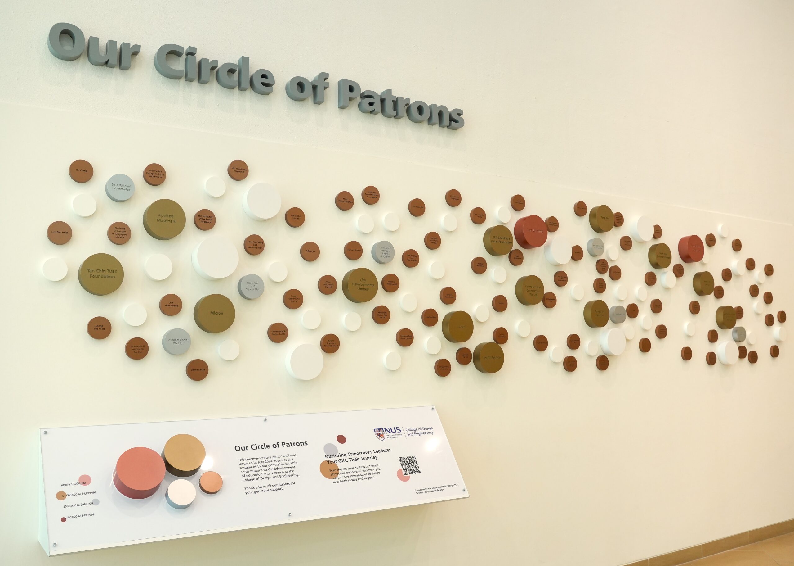 College of Design and Engineering Donor Wall