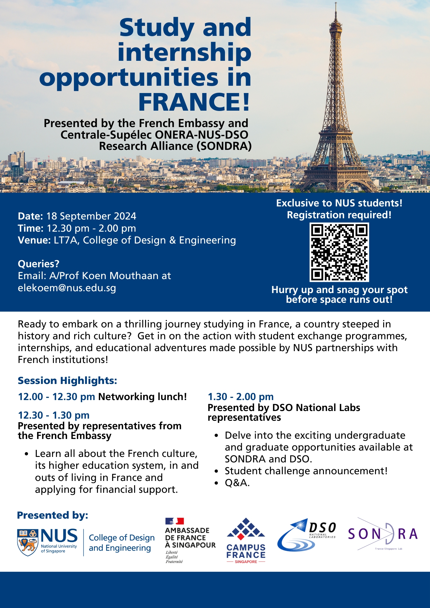 Study and internship opportunities in FRANCE