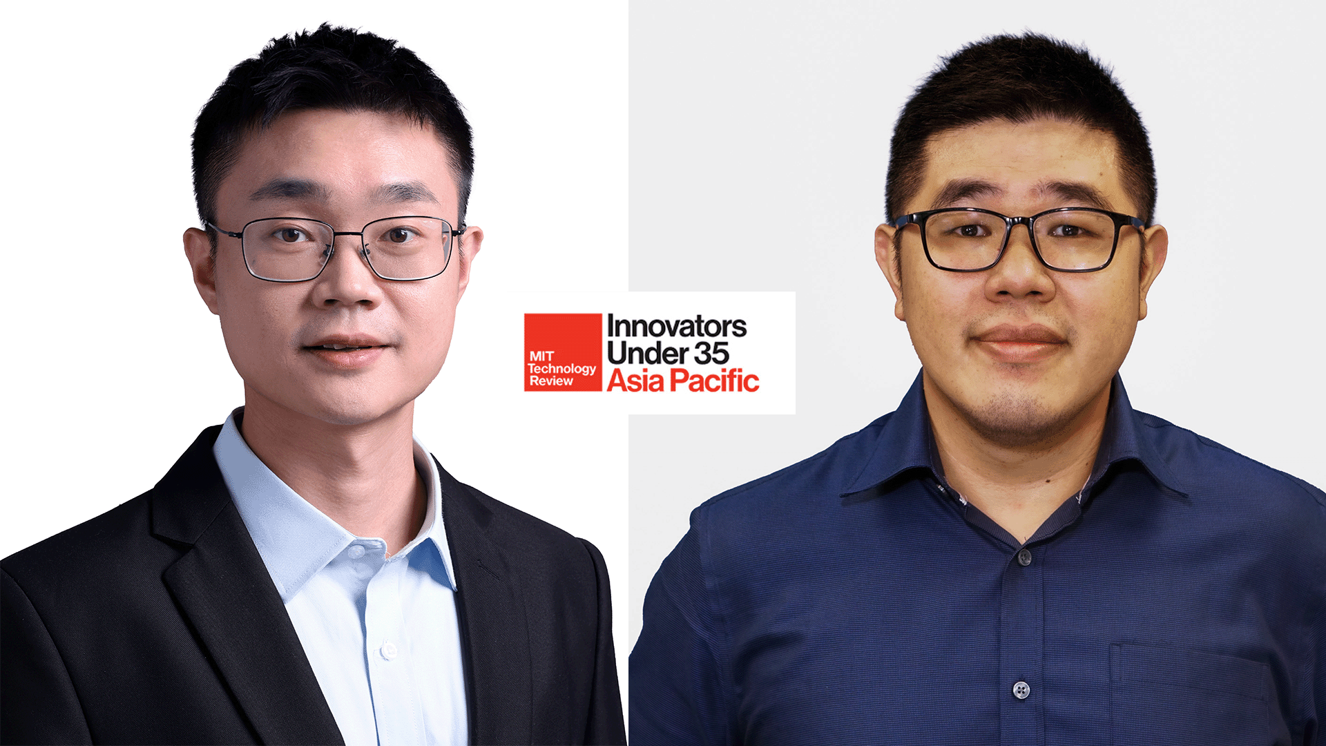 Researchers Asst Prof Zhu Di (left) and Adj Asst Prof Ady Suwardi (right) have been named on the MIT Technology Review Innovators Under 35 Asia Pacific 2024 list.