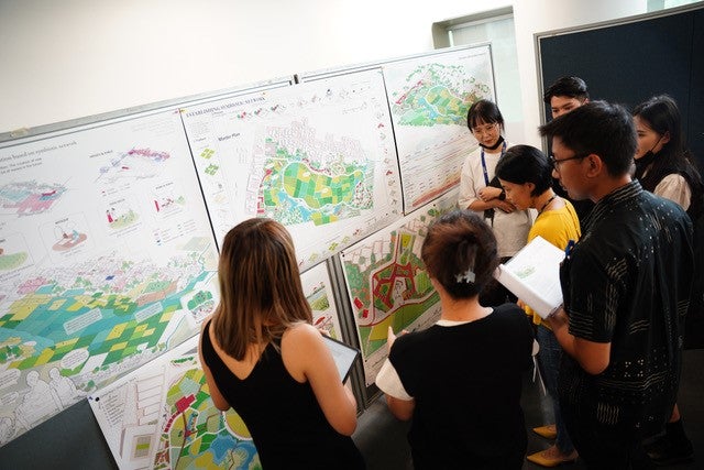NUS MLA Final presentations by MLA Second Year students, examining agriculture and urban patterns in Jakarta (Photo: Ervine Lin)