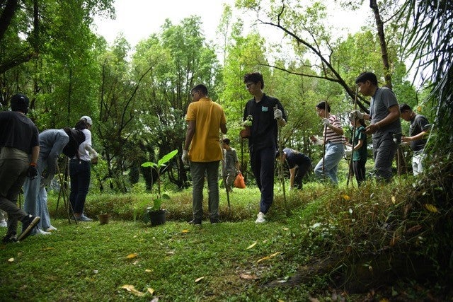 NUS MLA Planting Day for Landscape students on NUS campus (Photo: Terrence Tan)