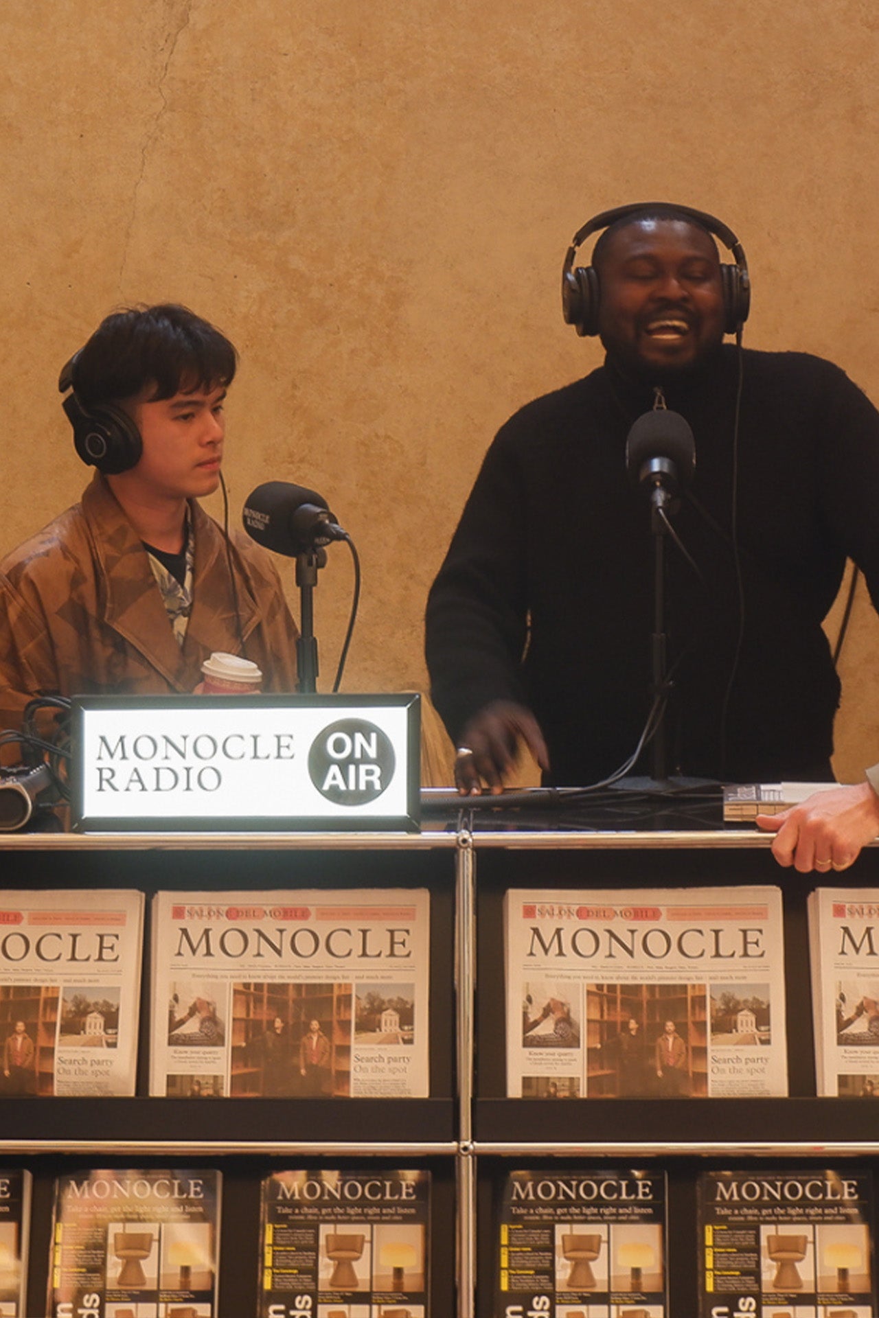 Wong Eng Geng (left) at Milan Design Week - Monocle Radio