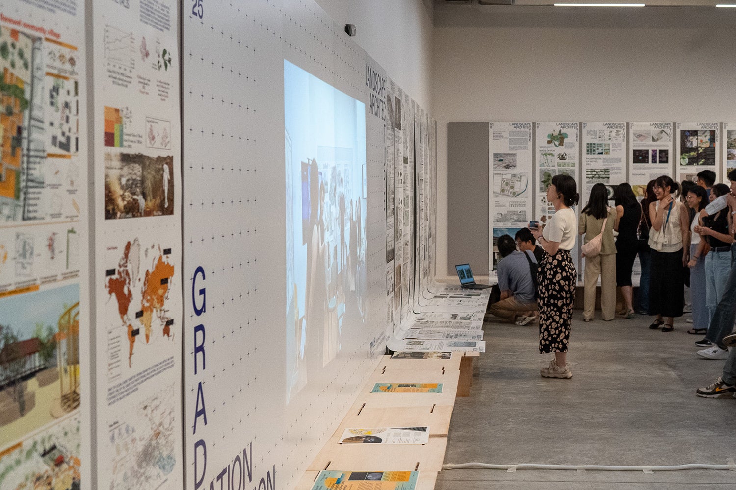 Landscape Architecture Gradshow 2025 visitor viewing