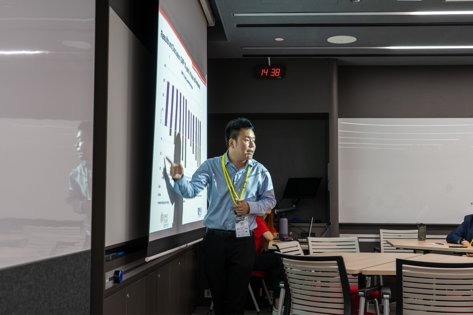 Mr Alvin Ee, PhD student from the Built Environment presenting at ISIE 2025. Mr Alvin Ee, PhD student from the Built Environment presenting at ISIE 2025.