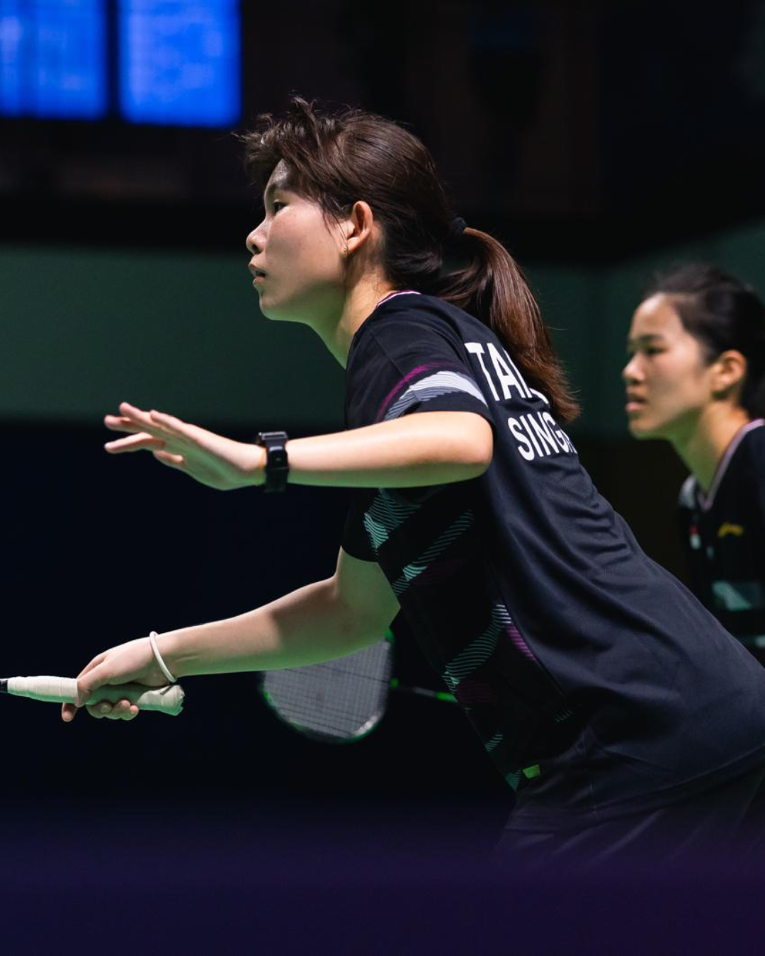 4 Grace Tan Seo Shien Grace in action at Women’s Doubles against second-seed Spain, a tough match that ended their WUG journey.