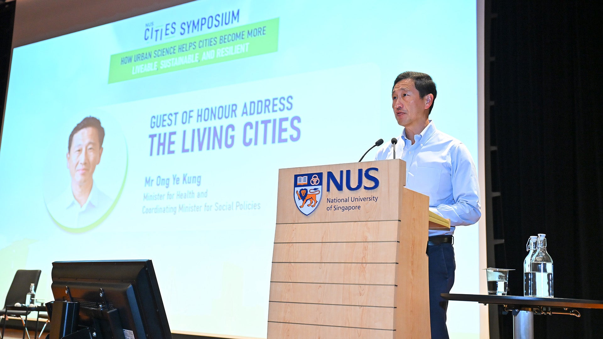 Minister Ong Ye Kung speaking at the NUS Cities Symposium, 3 Sep 2025 Mr Ong Ye Kung, Minister for Health and Coordinating Minister for Social Policies, gave the opening address as Guest-of-Honour at the symposium.