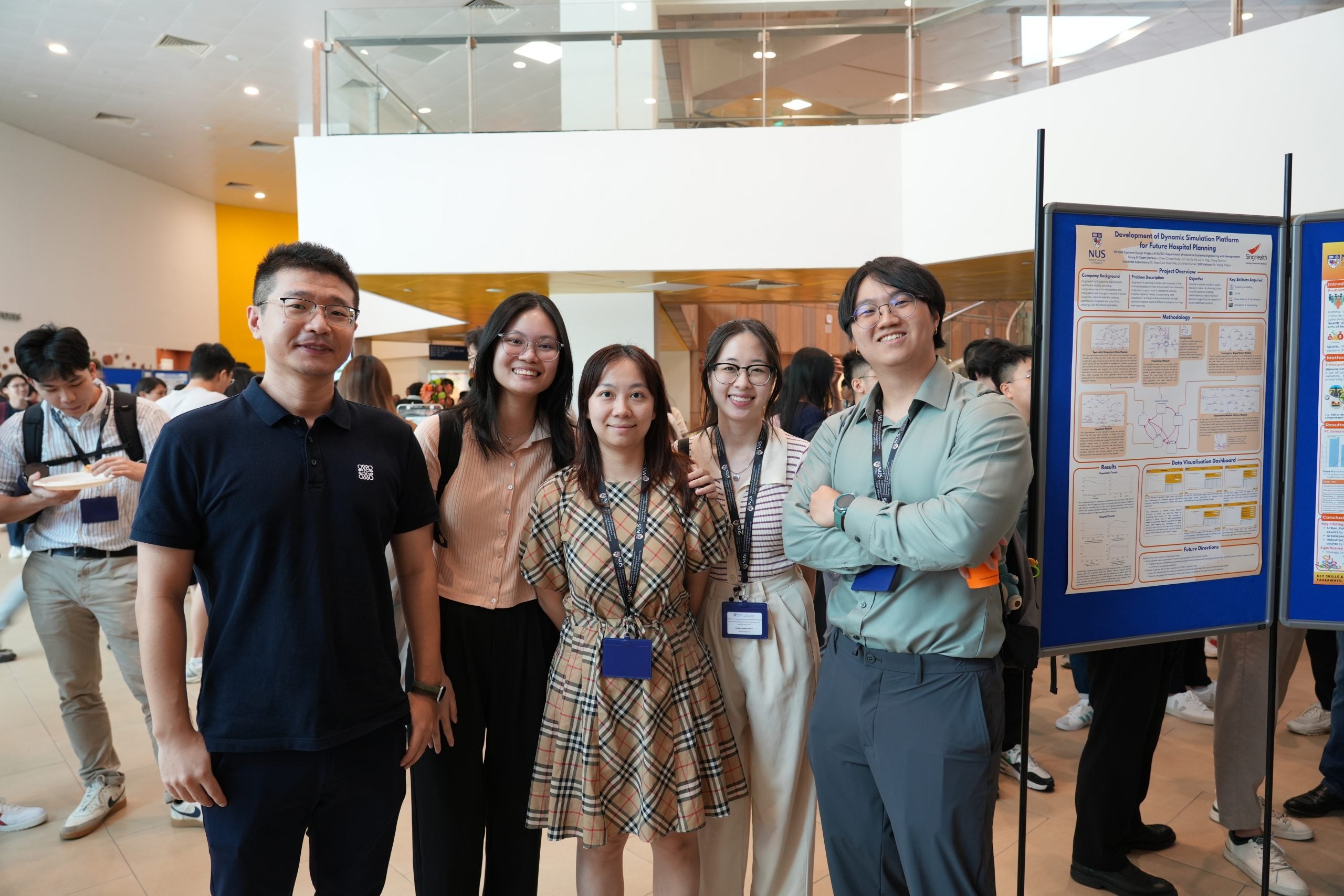 From left: Dr Wang Zhiguo (NUS Supervisor), Lu Yuting, Zhang Guoyun (Team Leader), Chen Chwen Huey, Jon Tan Ee Xin  