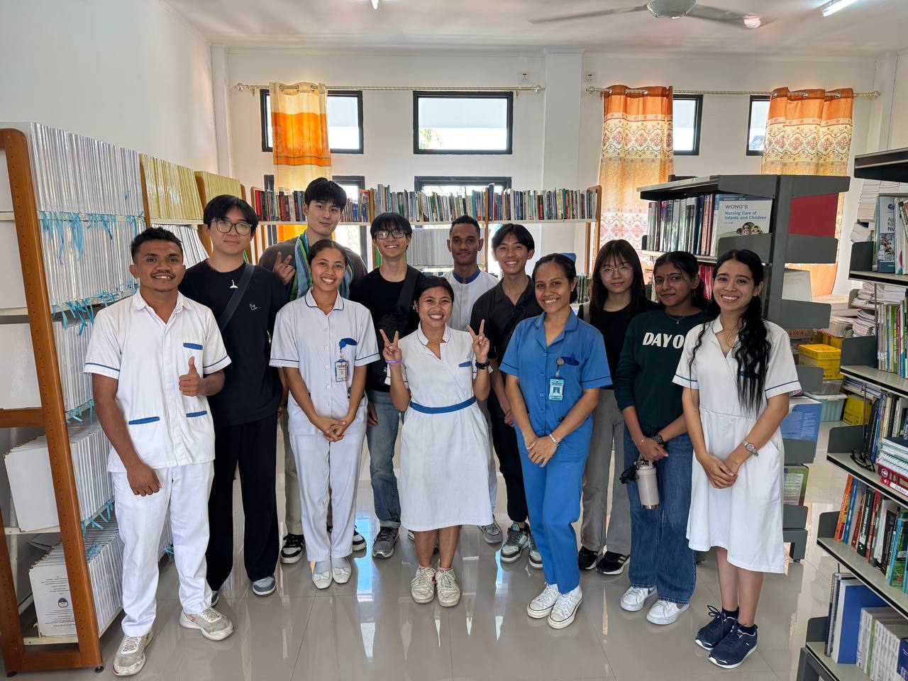 Students visiting the Universidade Nacional Timor Lorosa'e (UNTL), one of the largest higher education institutions in the country