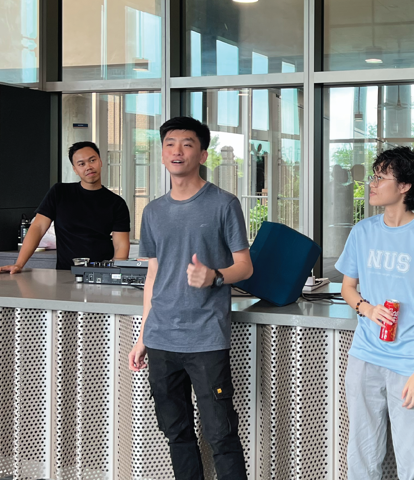 NUS CDE ID Club president Lee Zhi Lin at the DID Coffee Rave 2026 Party