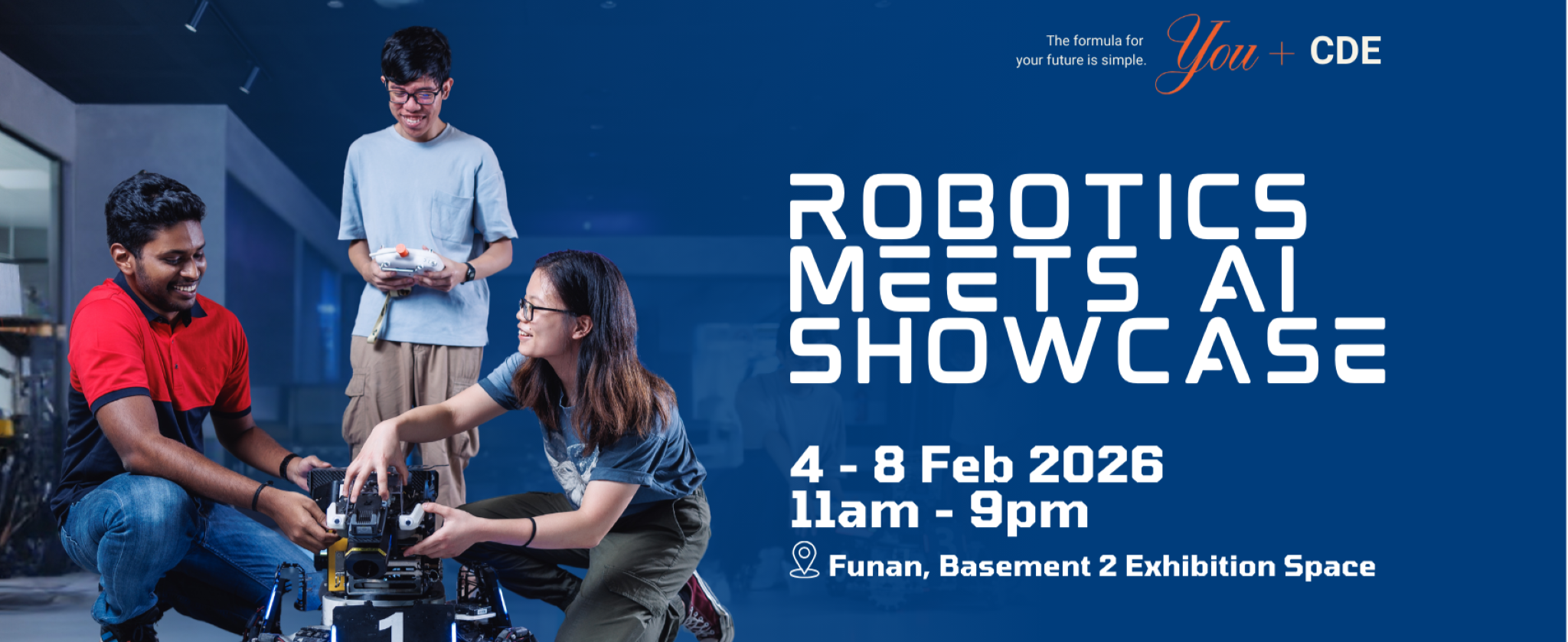 NUS CDE Robotics Meets AI showcase banner