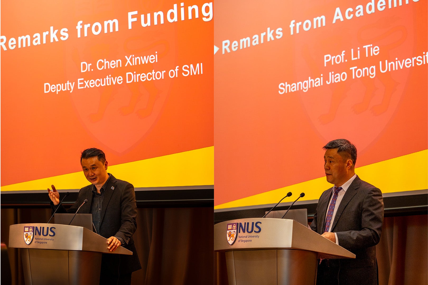Dr Chen Xinwei from SMI and Prof Li Tie from Shanghai Jiao Tong University