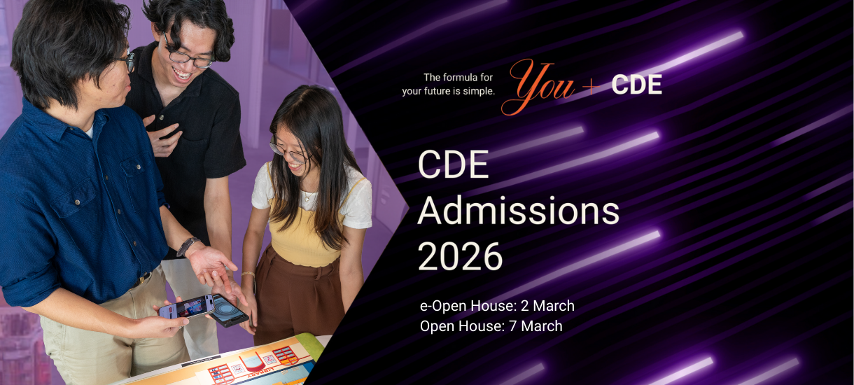 NUS CDE 2026 Admissions banner homepage landing tablet mobile