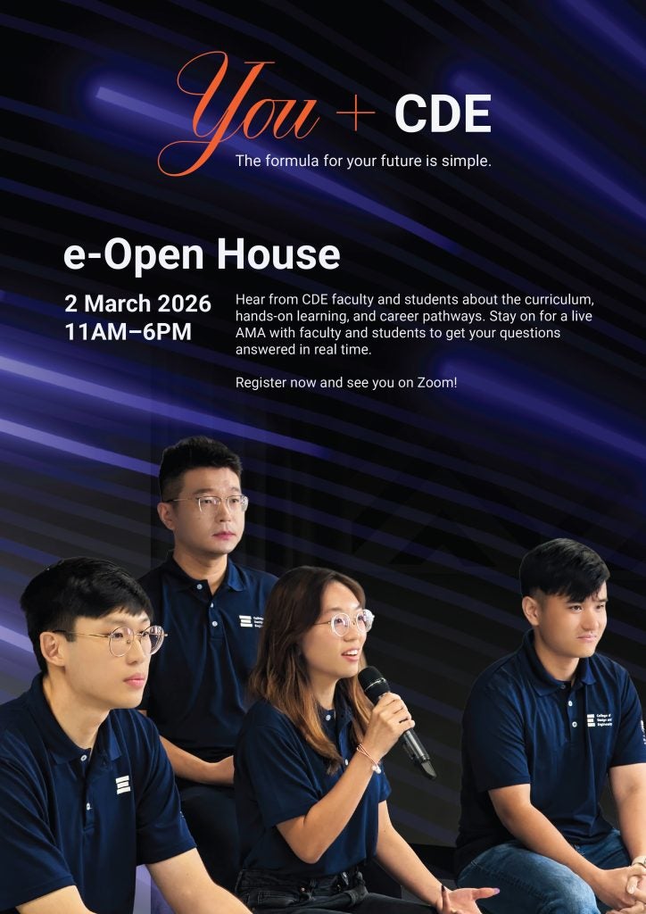 NUS CDE 2026 e Open House poster