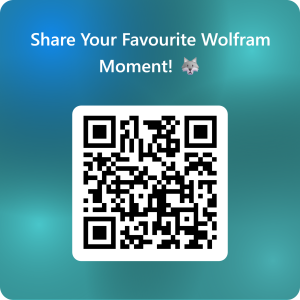 QRCode for Share Your Favourite Wolfram Moment! 🐺