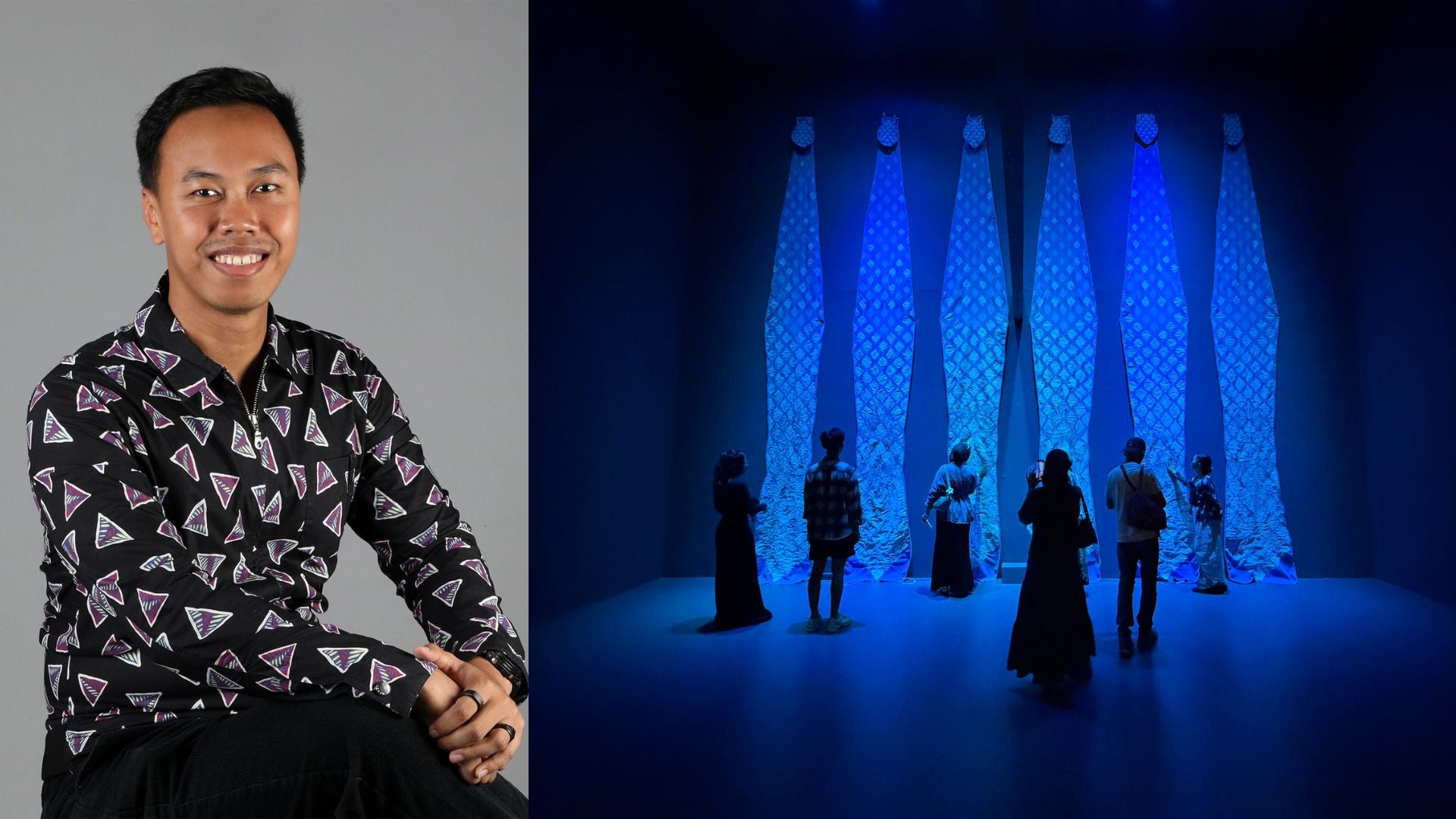 Asst Prof Irmandy Wicaksono and his installation 'Kinitwork' on show at ARTJOG 2026