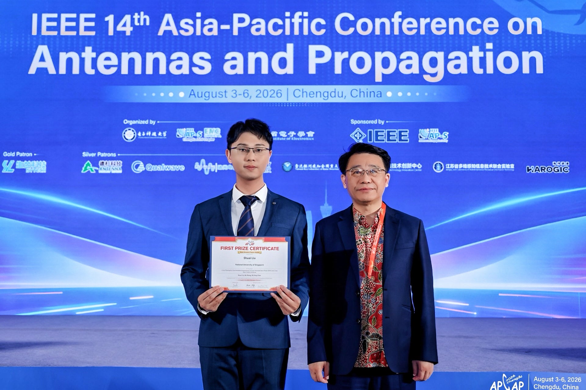 Liu Shuai - IEEE APCAP 2026 Student Paper Contest 2