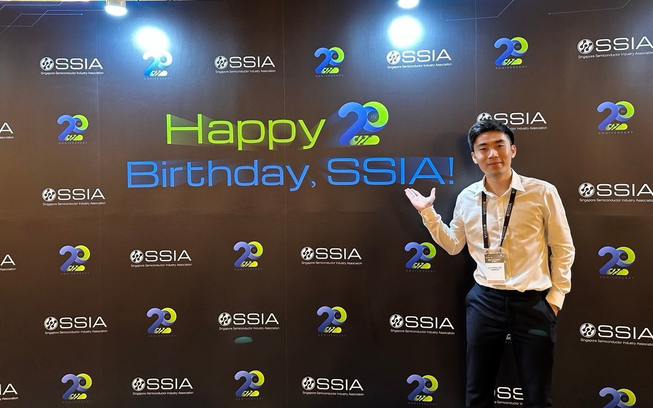 Francis at the SSIA Summit 2025, where he volunteered as a representative of the NUS Semiconductor Club. He is now an SSIA Semiconductor Active Youth Ambassador.