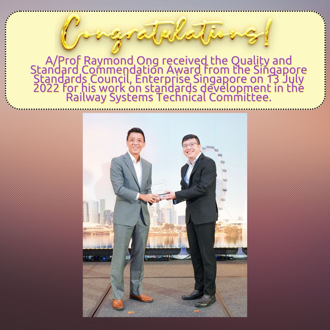 Aprof Raymond Ong Quality And Standard Commendation Award