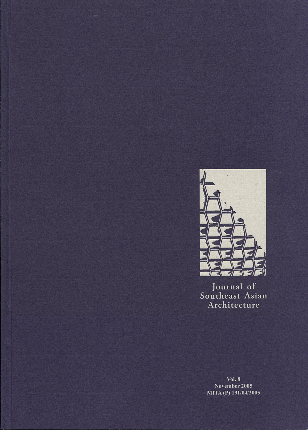 Journal of Southeast Asian Architecture (Volume 8)