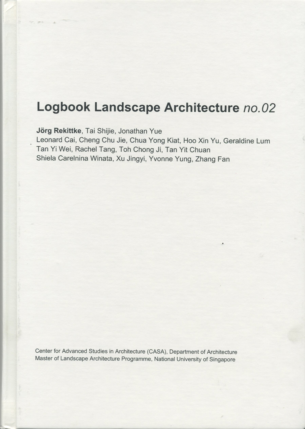 Logbook Landscape Architecture no. 2