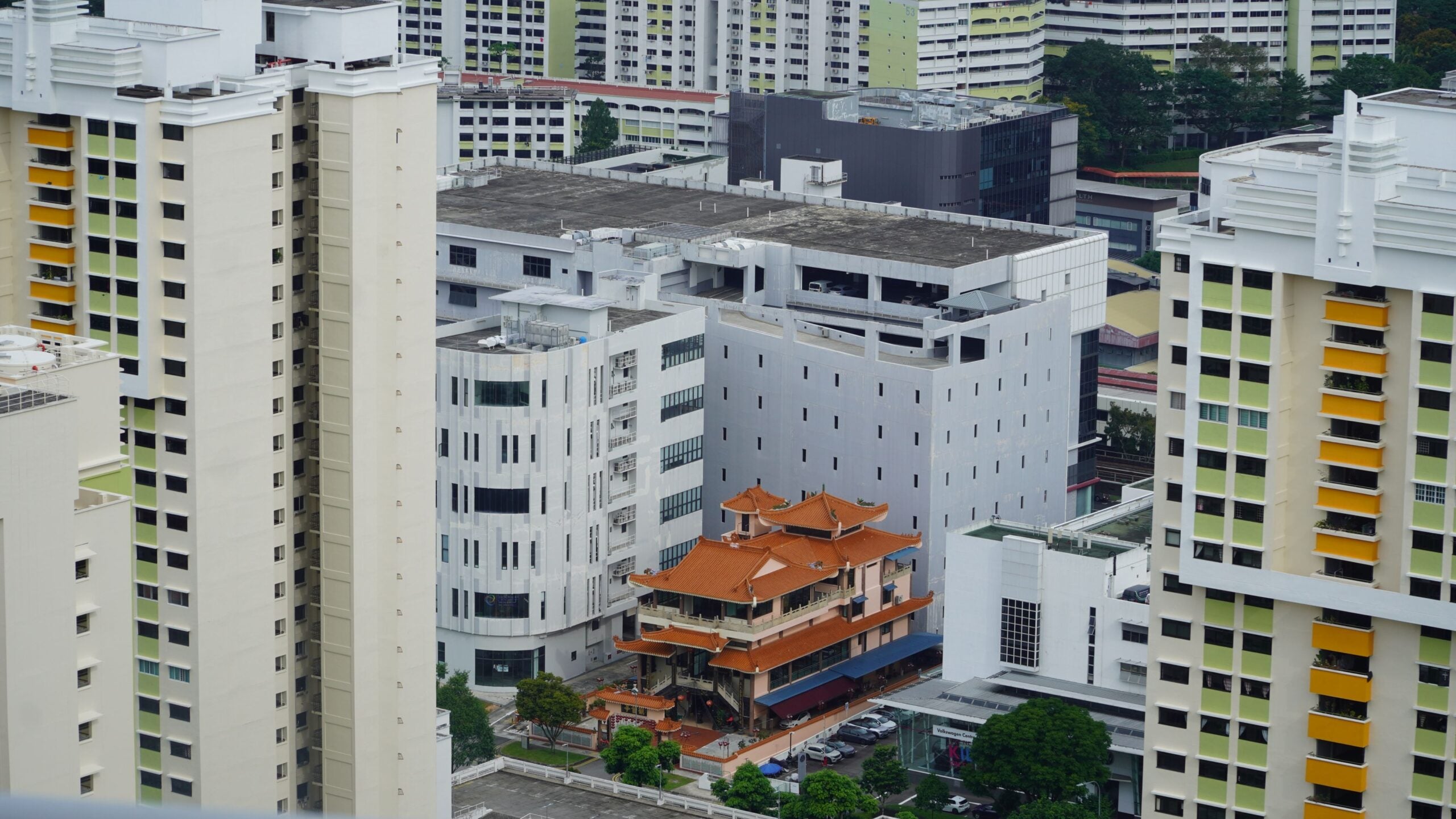 Heritage sites are dwarfed by residential buildings. Photo: Chloe Henville.