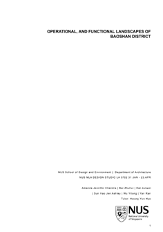 Operational and functional landscapes of Baoshan District
