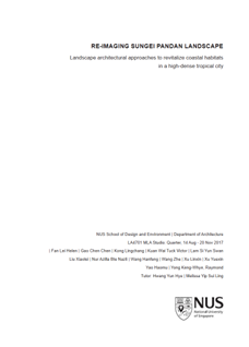 Re-imaging Sungei Pandan landscape: landscape architectural approaches to revitalize coastal habitats in a high-dense tropical city