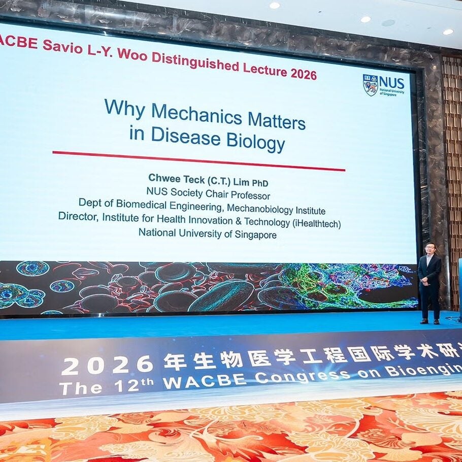 Professor Lim Chwee Teck Receives Prestigious WACBE Savio L-Y. Woo Distinguished Lecture Award -2
