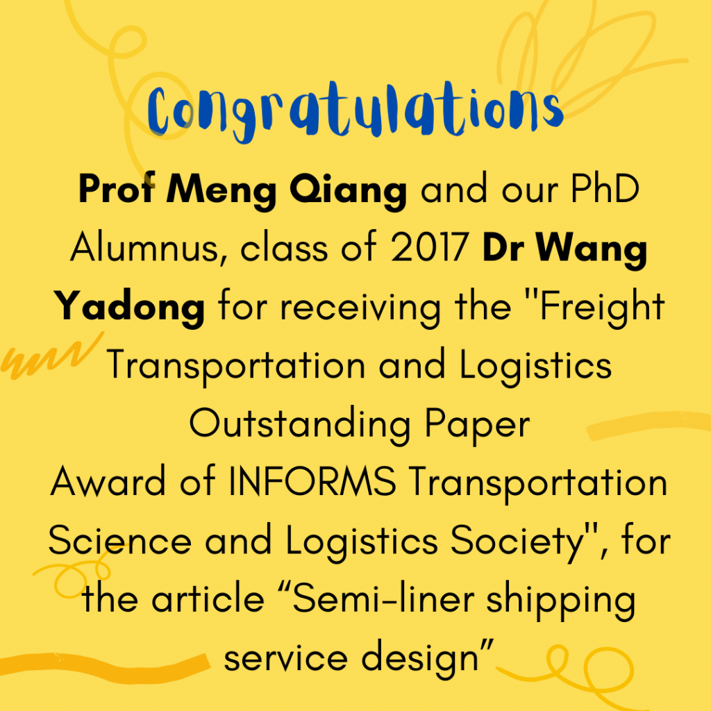 Award On Informs Prof Meng