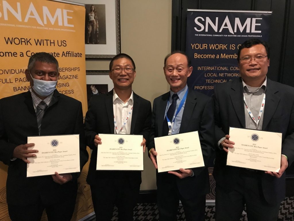 Alumus Dr Jinbo Chen Received Sname Otc Best Paper Award 2021
