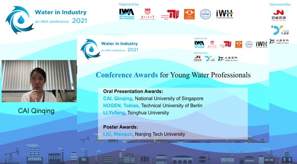 Cai Qingqing, Oral Presentation Award In Iwa Conference Water In Industry 2021