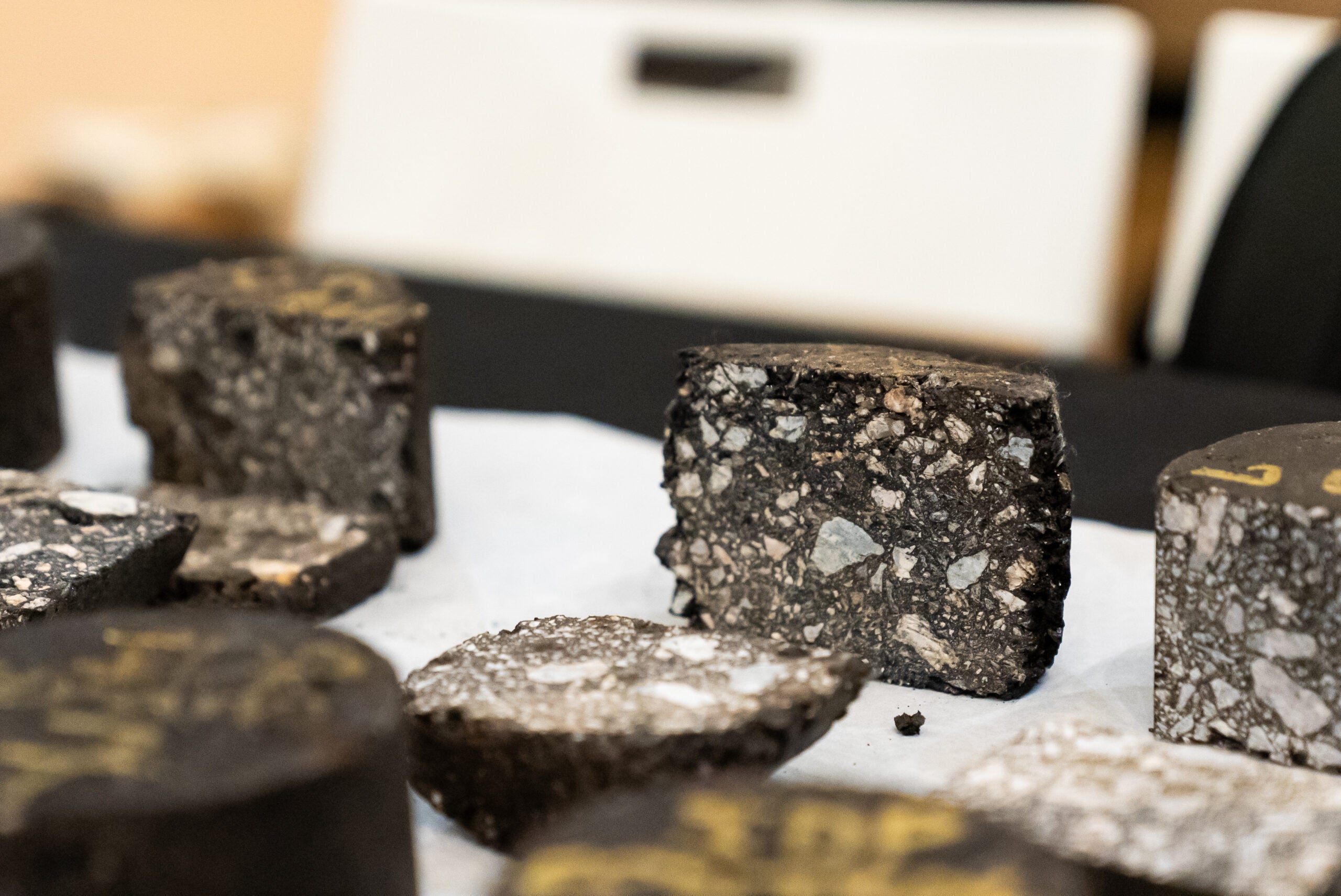 Examples of asphalt specimens tested