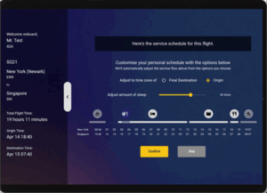 Example of reimagined In-Flight-Entertainment system interface