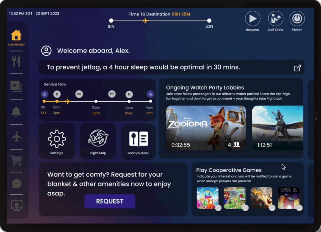 Adjusting your sleep schedule in the air