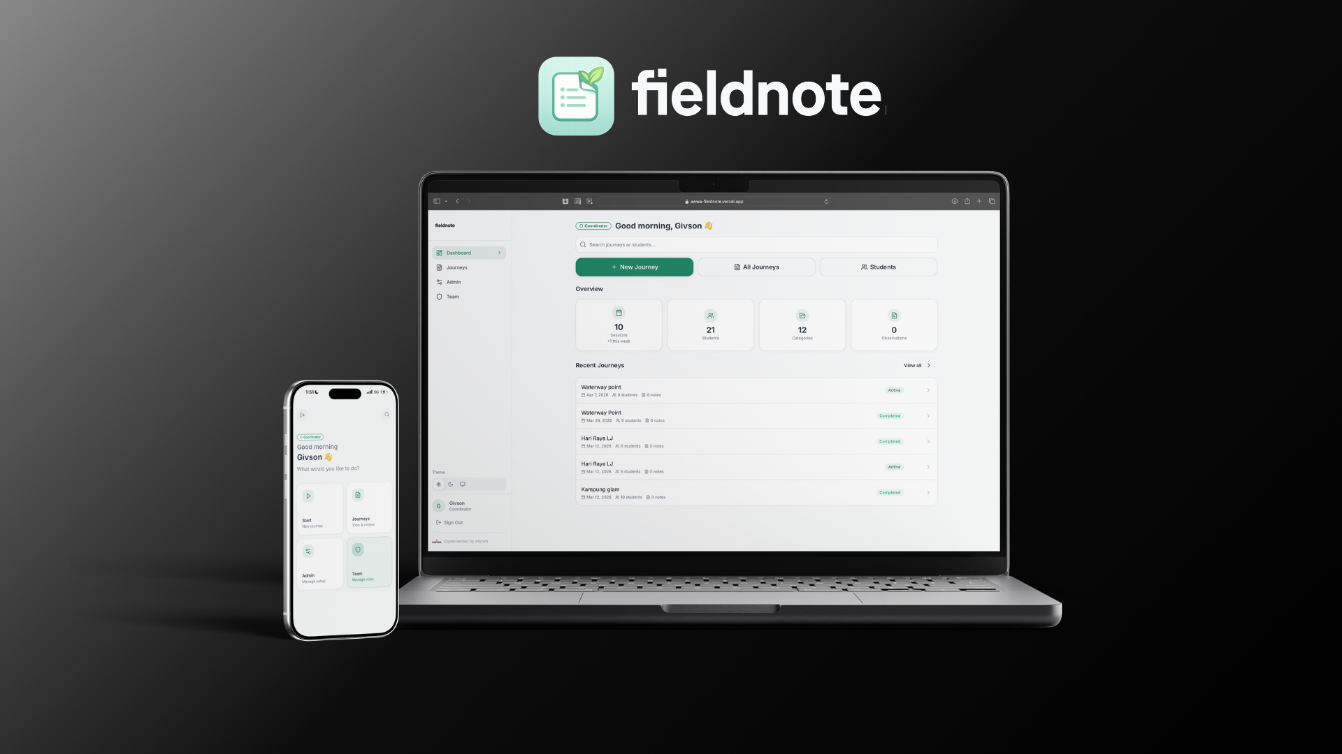 FieldNote PNG Hero