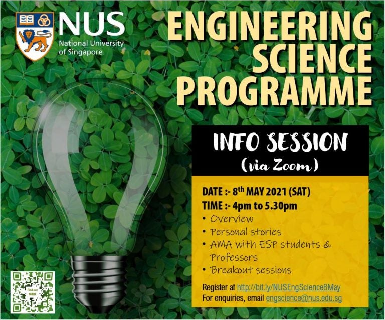 Discover Your Future At NUS Engineering Engineering Science Programme