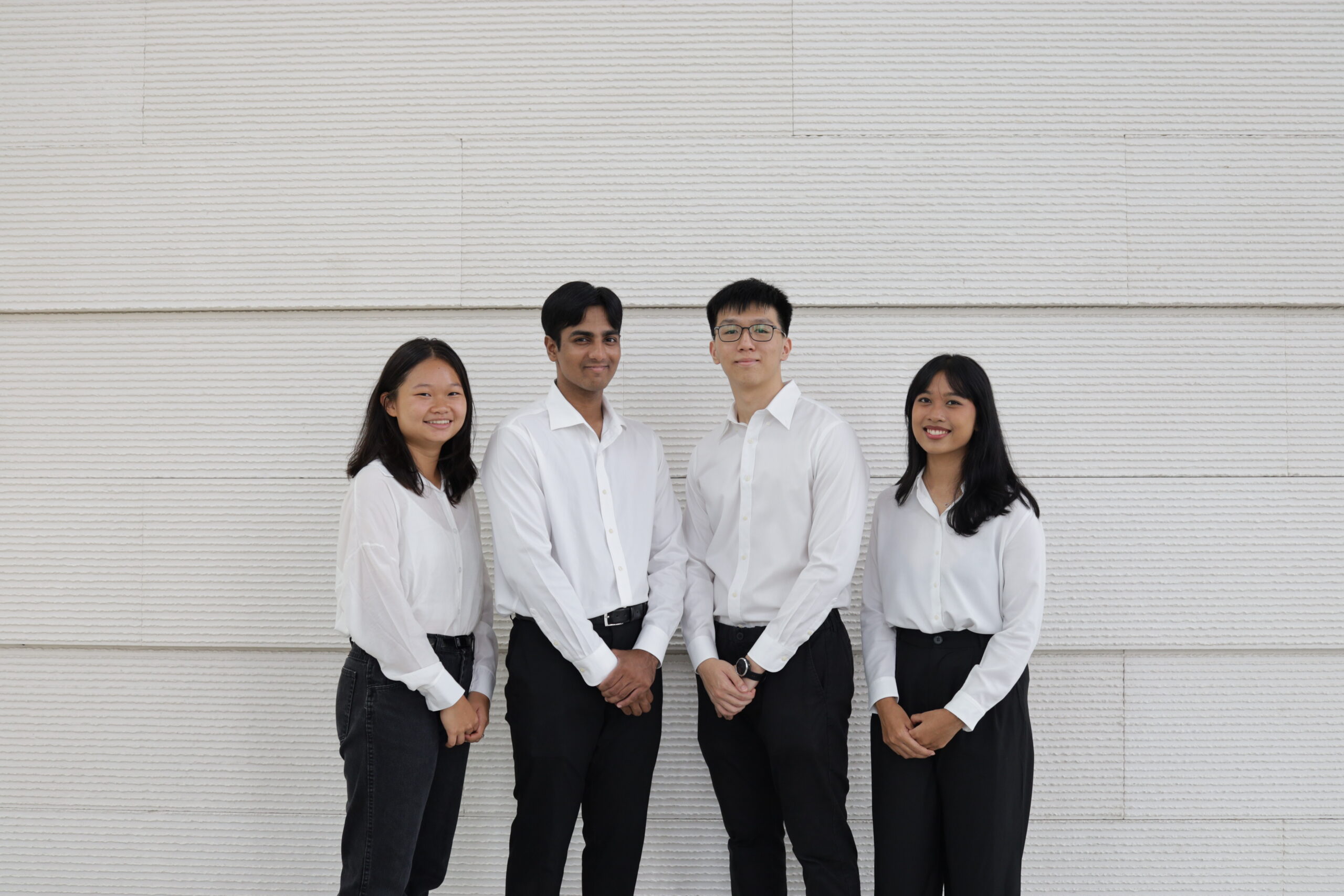 From Left: Vice-President Externals (Khai Ning), President (Yogee), Vice-President Internals (Keagan), General Secretary (Habriyah)