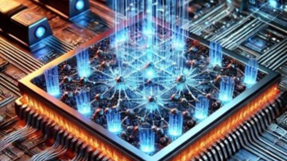A neuromorphic computer chip