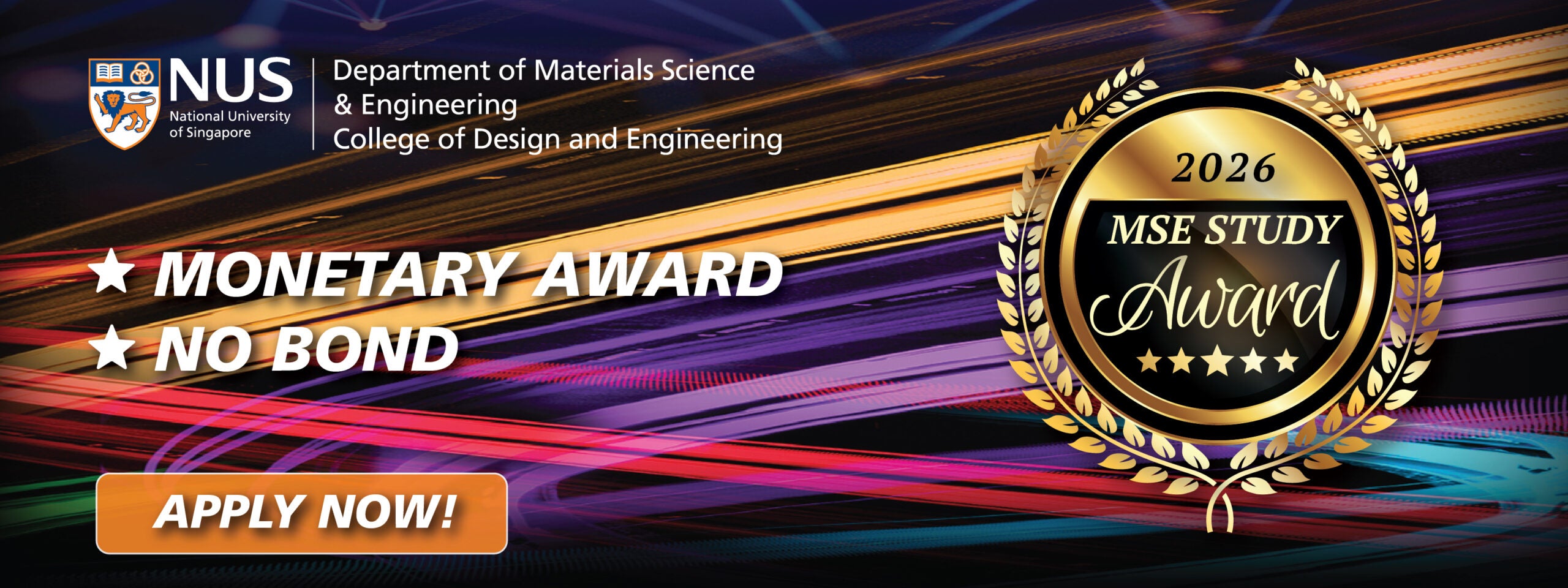 MSE Study Award 2026 banner