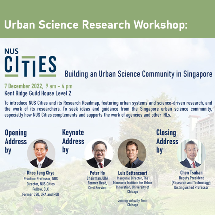 NUS Cities Research Workshop: Building an Urban Science Community in Singapore