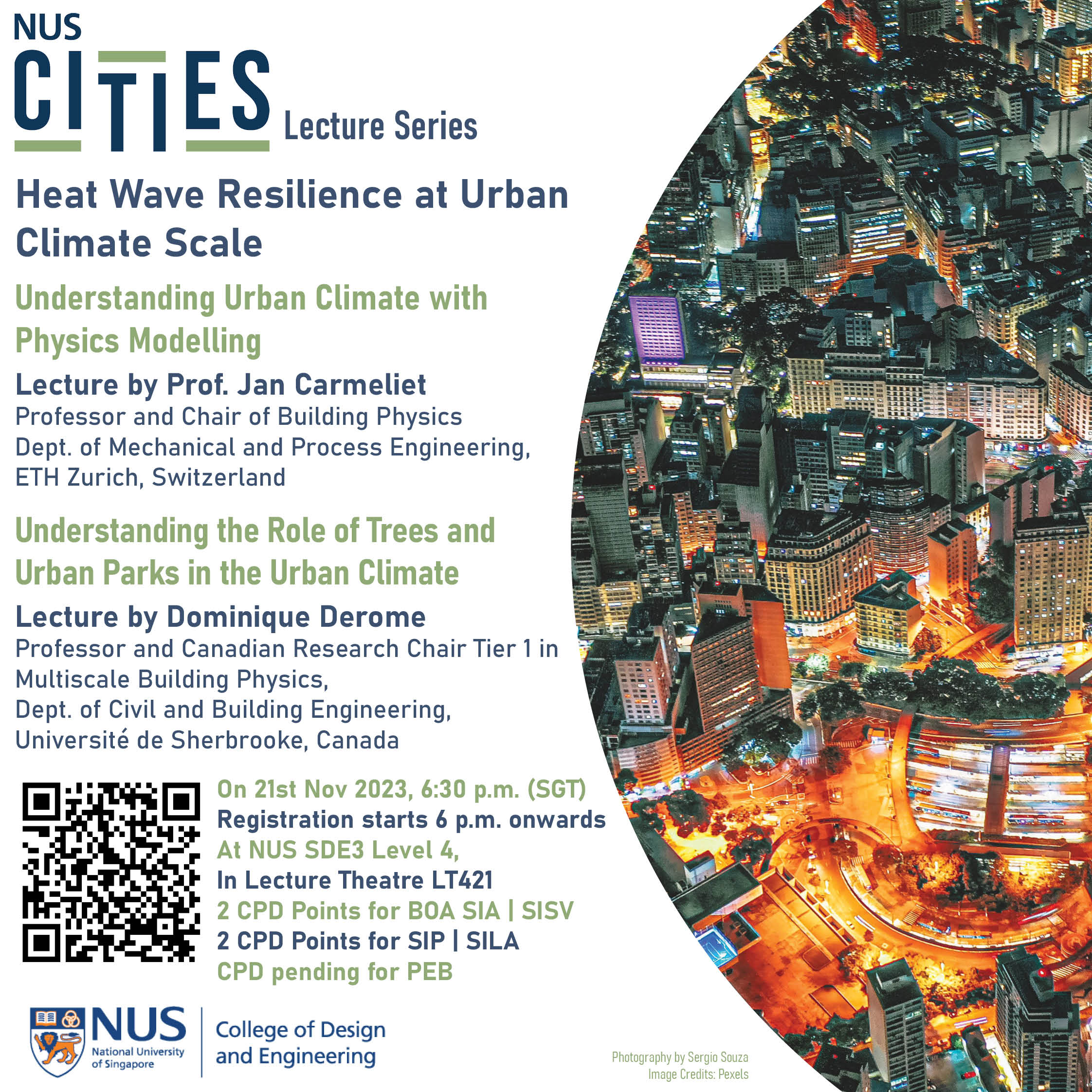 NUS Cities Lecture Series 7: Heat Wave Resilience at Urban Climate Scale
