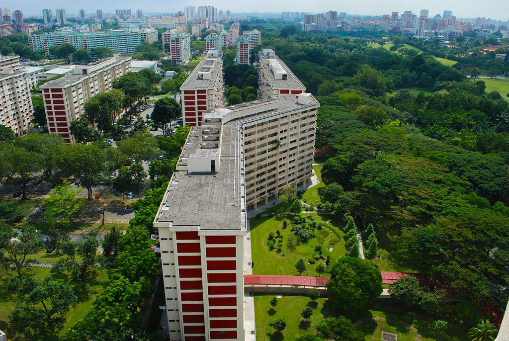 In the earlier generations of towns, such as Ang Mo Kio (pictured), retail was organised in a hierarchical manner, from precinct, to neighbourhood, to town. 

Image Credit: “Ang Mo Kio” by Erik Yeoh, used under CC BY-NC-SA 2.0 DEED