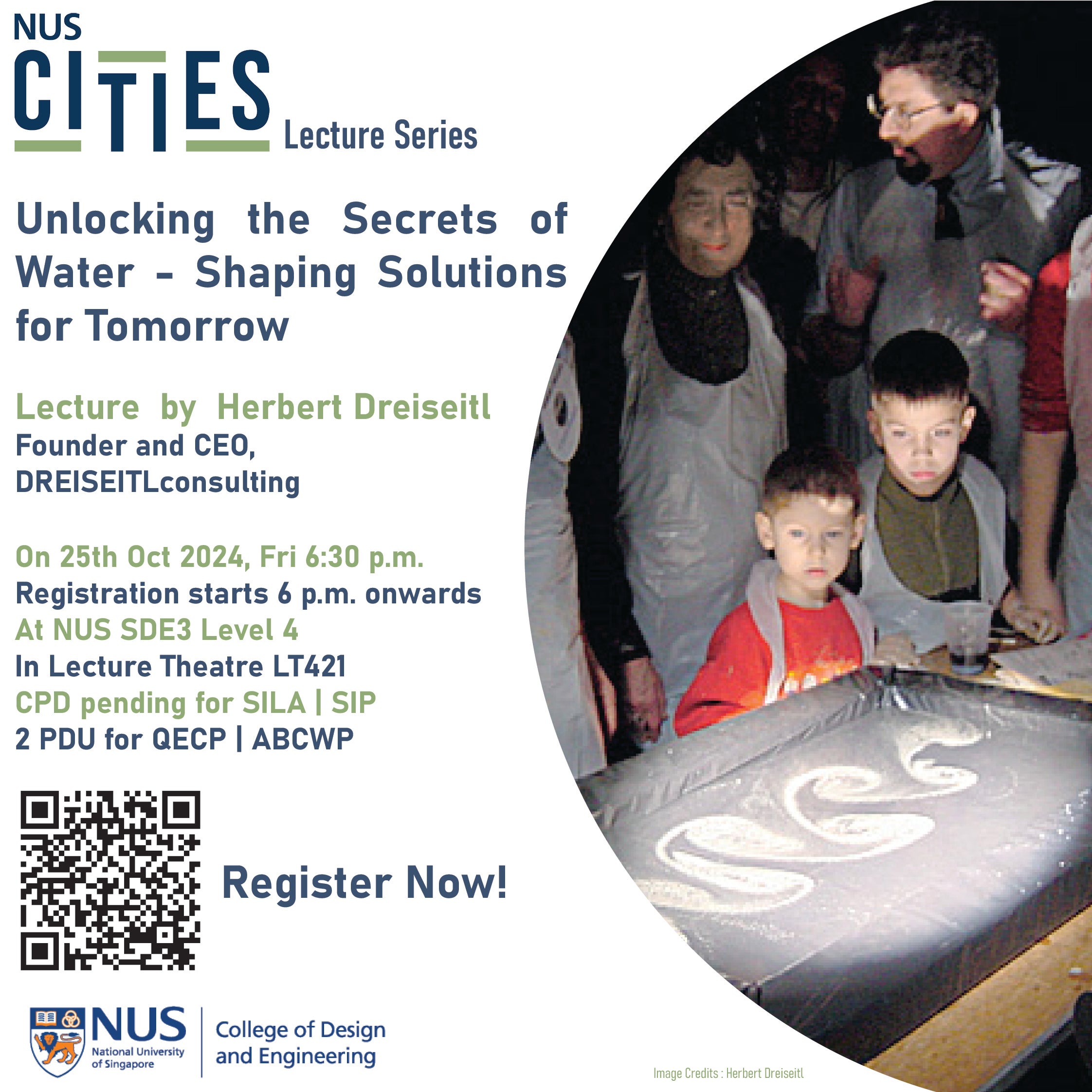 NUS Cities Lecture Series 21: Unlocking the Secrets of Water - Shaping Solutions for Tomorrow